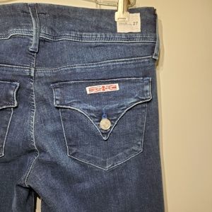 Hudson Womens 27 Caollin Midrise Bootcut Crop Jeans Blue